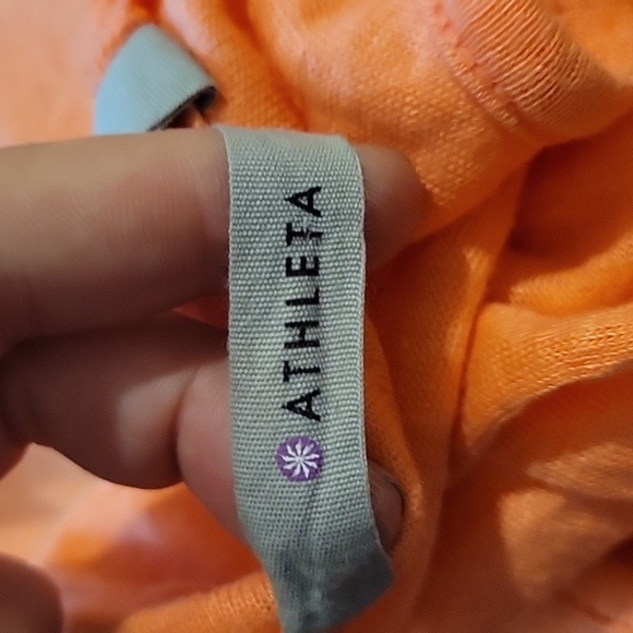 ATHLETA XXS pink/peach 100% linen tank with cutout at back - Picture 4 of 7